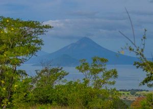 View of the Momotombo volcano from Mateare.