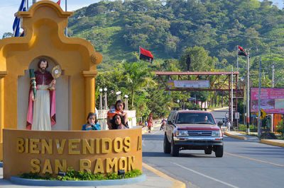 Entrance to the municipality of San Ramón.