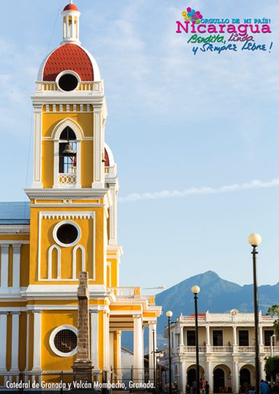 Kathedrale von Granada, im Hintergrund Vulkan Mombacho _granada_arquitectura1