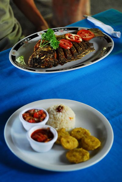 Gebratener Fisch und Tostones _moyogalpa_gastronomia2